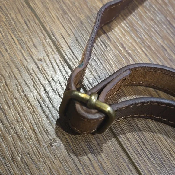 VINTAGE BORN BRITISH TAN SADDLE LEATHER CROSSBODY... #7514 - Picture 9 of 11